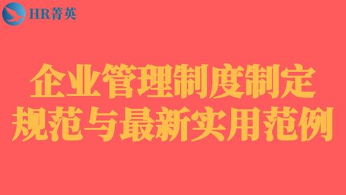 企業管理制度制定規范與最新實用范例 215頁