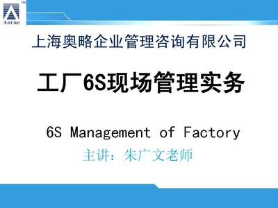 工廠6S現場管理實務--個人